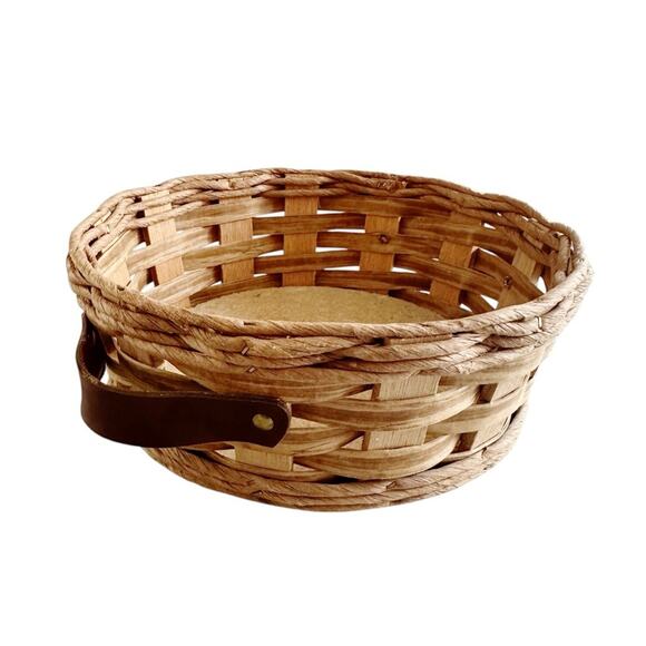 Pyrex Wicker Woven Basket Round Casserole Dish Holder with Handles 2 QT - Picture 8 of 8